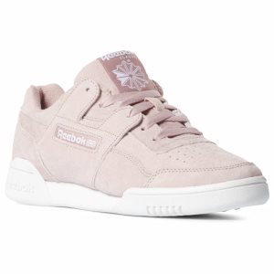 Reebok Workout Lo Plus Turnschuhe Damen - Rosa/Weiß/Grau - DE 304-RON